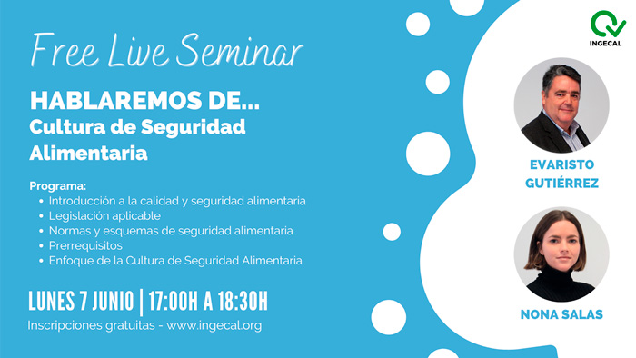 Free Live Seminar - Cultura de Seguretat Alimentaria